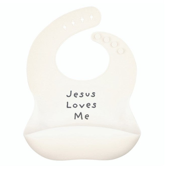 Silicone Bib-Jesus Love Me (0-24 Mths)