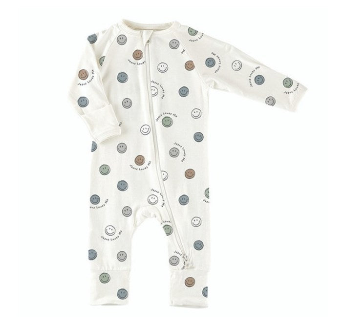 Cozy Romper-Jesus Loves Me (0-3 Months)