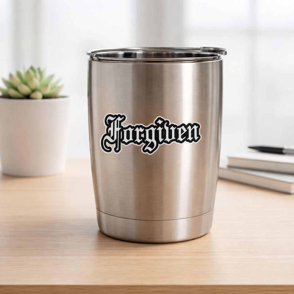 Forgiven UV Sticker - Old English Faith Edition