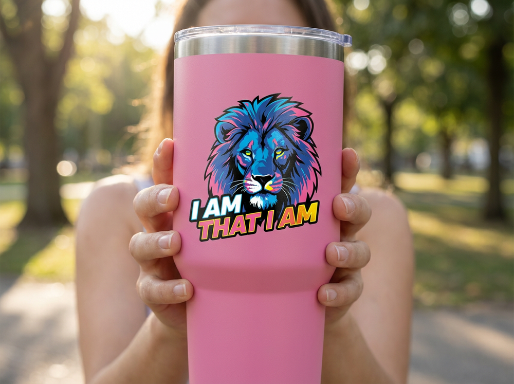 I AM THAT I AM UV Sticker – Classic Lion Edition