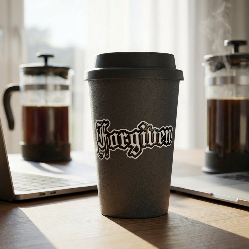 Forgiven UV Sticker - Old English Faith Edition