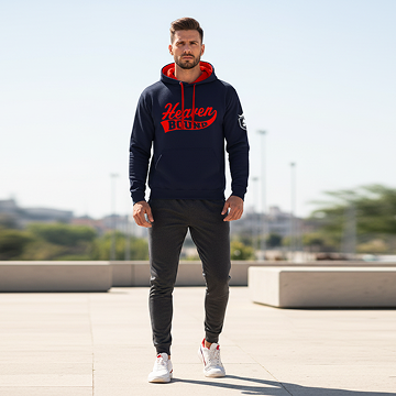 A Man In Blue Hoodie