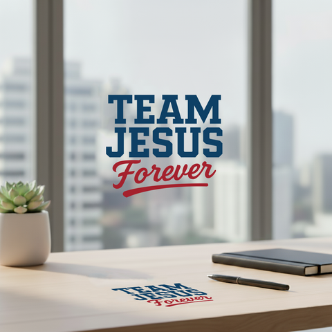 Team Jesus Forever UV Sticker – Classic Edition