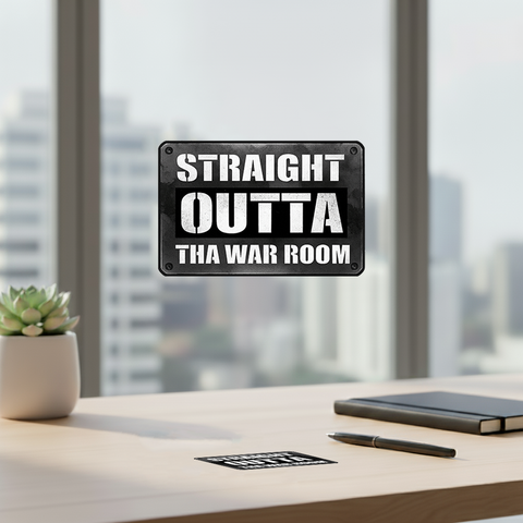 Straight Outta Tha War Room UV Sticker – Prayer Warrior Edition